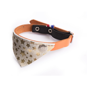 Collier chat en cuir - Miami - dia.30cm - 1.1cm - orange x 1