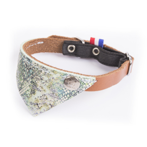 Collier en cuir - Malibu - T30 - Vert 1