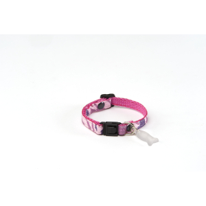 Collier chat en nylon - Camouflage - rose 1