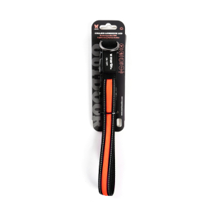 Collier en nylon - Lumineux - 45/63cm - 2.5cm - orange x 1