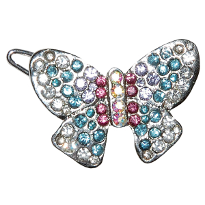 Barette - Papillon strass - multicolore 1