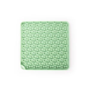 Tapis de léchage carré en silicone - Douceur - 20cm - vert 1