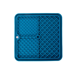 Tapis de léchage trio en silicone - Douceur - 20cm - bleu x 1