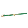 Carlain 3-Row Rhinestone Necklace in Leather - dia. 35cm - 2.5cm - green 1