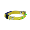 Collier chat en cuir - Glam & color - 15/25cm - 1cm - jaune 1